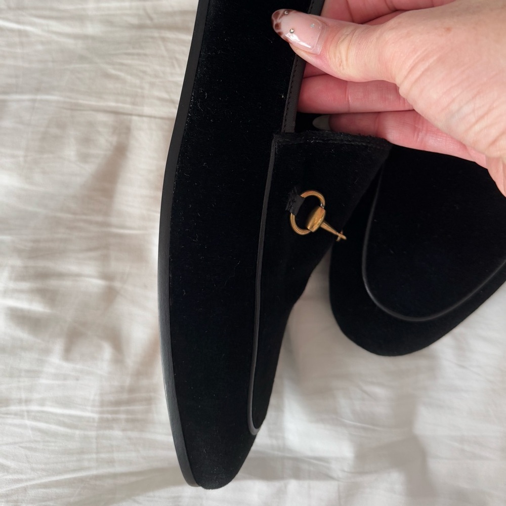 Gucci Jordaan Velvet Loafers - Picture 10 of 11
